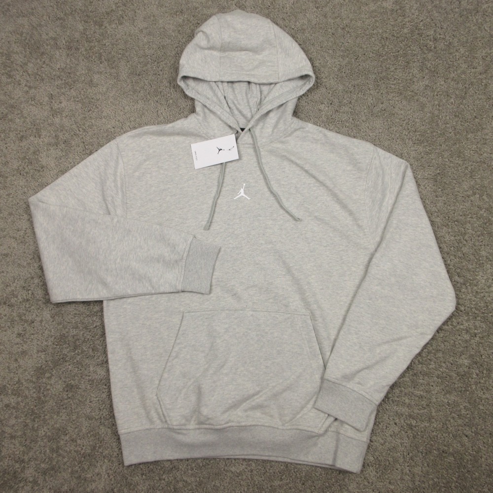 Jordan Sweater Mens M Gray Drifit Sport Crossover Pullover Hoodie Sweatshirt NEW